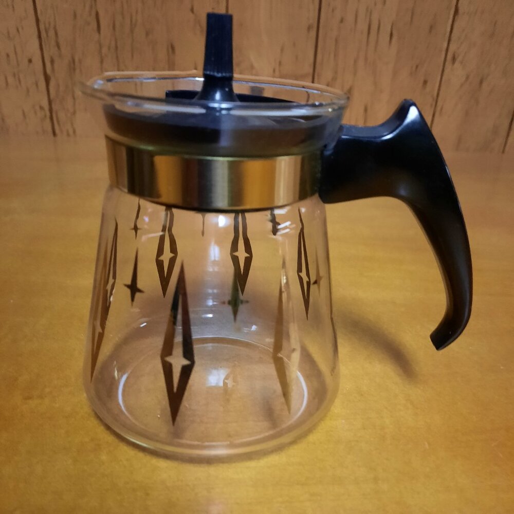 Vintage Glass Cory Coffee Pot, Single Serve